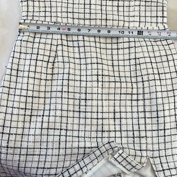 ABERCROMBIE & FITCH white tweed mini dress size M - Picture 12 of 12